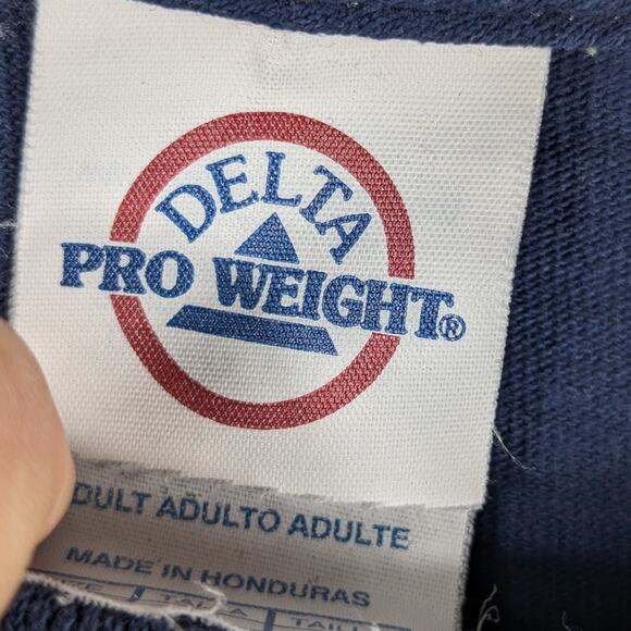 San Francisco California Navy T-Shirt Men’s Medium Delta Pro Weight USA Flag Tee - Picture 4 of 5